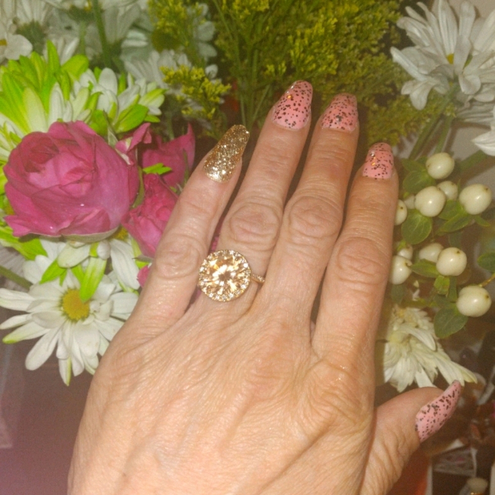 Gold TOPAZ Gemstone  Ring.